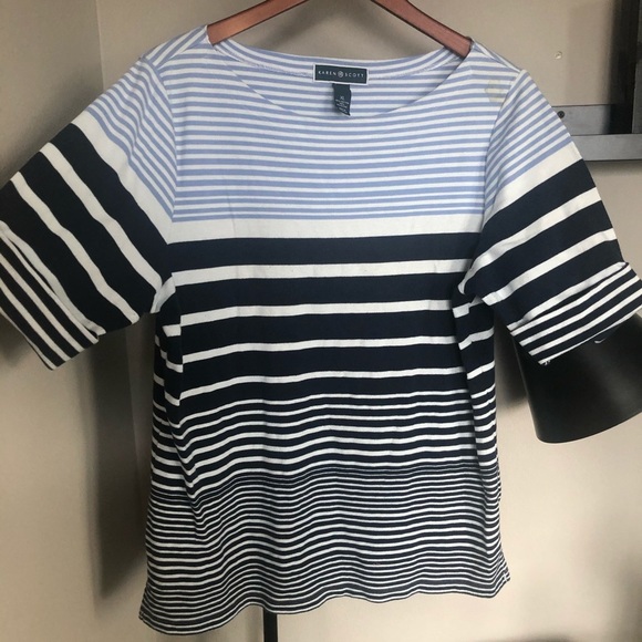 🌞 Karen Scott striped blouse - Picture 1 of 2